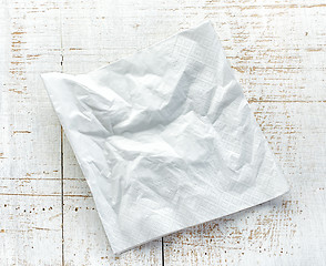 Image showing white paper napkin