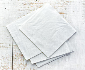 Image showing white paper napkins