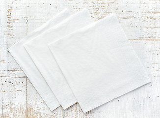 Image showing white paper napkins