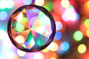 Image showing color christmas lights background