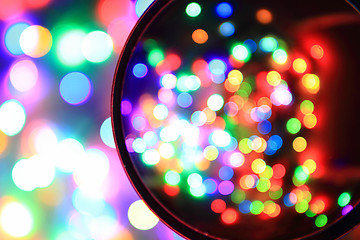 Image showing color christmas lights background