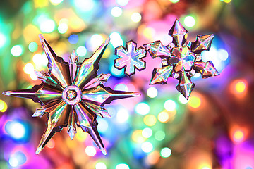 Image showing color christmas lights background