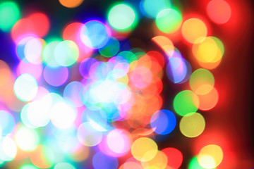 Image showing color christmas lights background