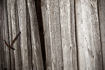 Image showing wooden plank wall