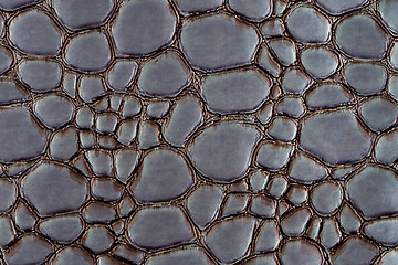 Image showing Grey leather texture closeup