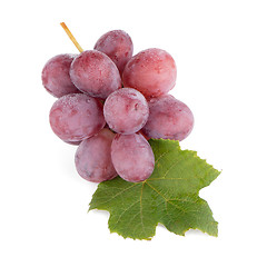 Image showing Bunch of red grapes