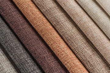 Image showing Multi color fabric texture samples