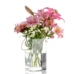 Image showing Bouquet of various flowers