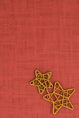 Image showing Golden Christmas stars