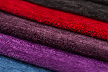 Image showing Multi color fabric texture samples