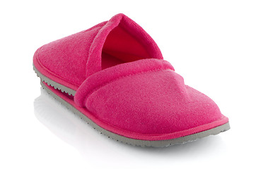 Image showing A pair of pink slippers