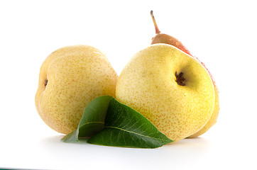 Image showing Three ripe pears