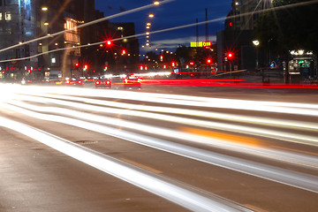 Image showing Traffic by night