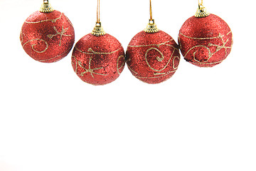 Image showing red xmas balls