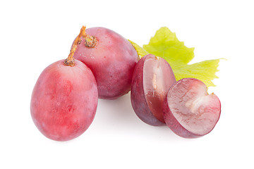 Image showing Bunch of red grapes