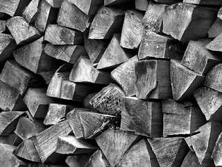 Image showing stack of firewood