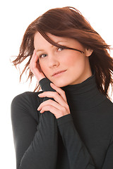 Image showing Portrait of young beautiful woman