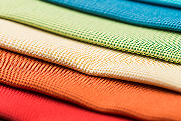 Image showing Multi color fabric texture samples