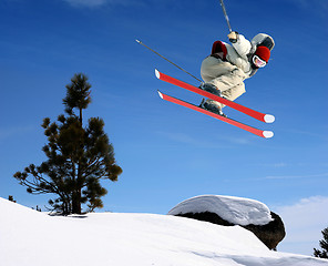 Image showing Skier jumping