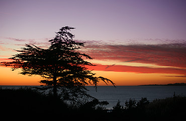 Image showing Beach at sunset