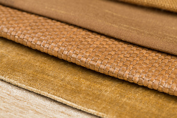 Image showing Multi color fabric texture samples