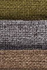 Image showing Multi color fabric texture samples