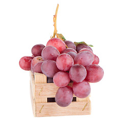 Image showing Bunch of red grapes