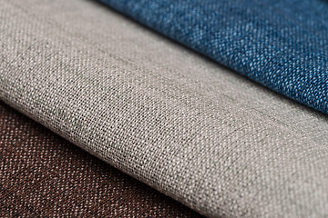 Image showing Multi color fabric texture samples