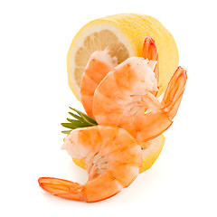 Image showing Shrimp with lime