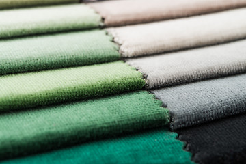 Image showing Multi color fabric texture samples