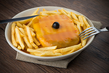 Image showing Francesinha on plate