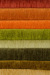 Image showing Multi color fabric texture samples