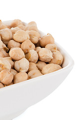 Image showing Closeup of a bowl with chickpeas