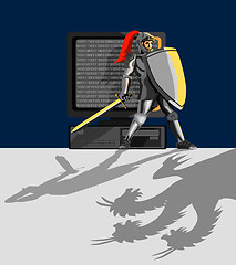 Image showing Knight protecting your computer