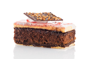 Image showing Piece of chocolate cake