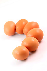 Image showing fresh eggs in curve