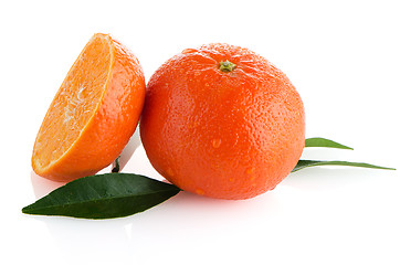 Image showing Ripe tangerines or mandarin