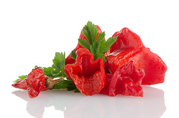 Image showing Red peppers closeup