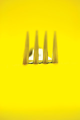 Image showing yellow fork vertical