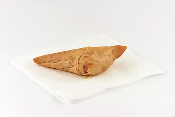 Image showing one cheese pie on napkin