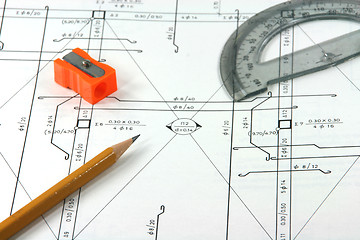 Image showing engineer plans