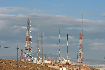 Image showing communication antenas