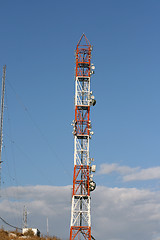 Image showing communication tower with antenas