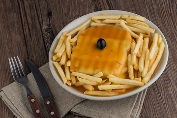 Image showing Francesinha on plate