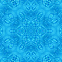 Image showing Abstract concentric blue pattern