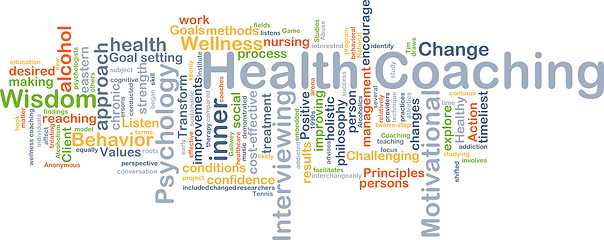 Image showing Health coaching background concept