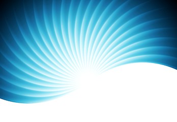 Image showing Abstract swirl wavy blue vector background