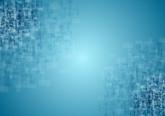 Image showing Blue tech squares texture background