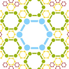 Image showing Vector background of molecule structure. Medical design