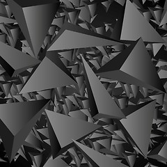 Image showing Dark geometric polygonal vector background